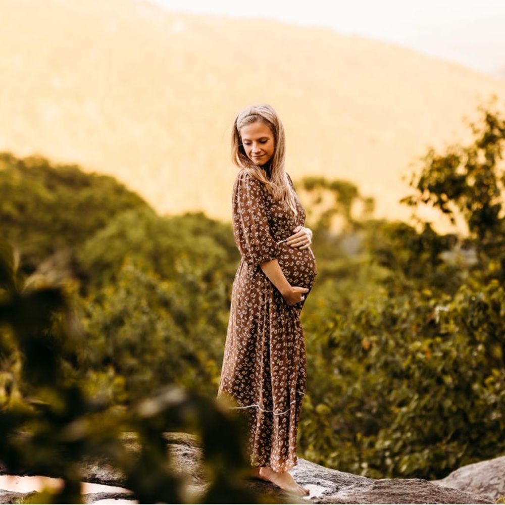 Roolee Polagram Floral Maxi Dress